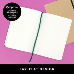 Recycled Blank Journal Notebook, Hardcover (5.6 in x 8 in)