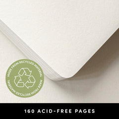 Recycled Blank Journal Notebook, Hardcover (5.6 in x 8 in)
