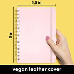 3 Pack Assorted Color Lined Journal Notebooks, Spiral Bound, Hardcover (5.5 in x 8 in)