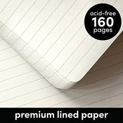 Lined Journal Notebook, Spiral Bound, Hardcover (5.5 in x 8 in)