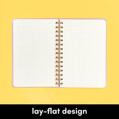 Graph Paper (Grid) Journal Notebook, Spiral Bound, Hardcover (5.5 in x 8 in)