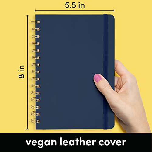 3 Pack Lined Journal Notebooks, Spiral Bound, Hardcover (5.5 in x 8 in)