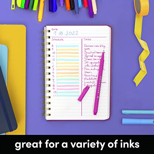 3 Pack Assorted Color Lined Journal Notebooks, Spiral Bound, Hardcover (5.5 in x 8 in)