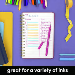 3 Pack Assorted Color Lined Journal Notebooks, Spiral Bound, Hardcover (5.5 in x 8 in)