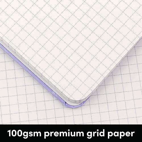 Graph Paper (Grid) Journal Notebook, Spiral Bound, Hardcover (5.5 in x 8 in)