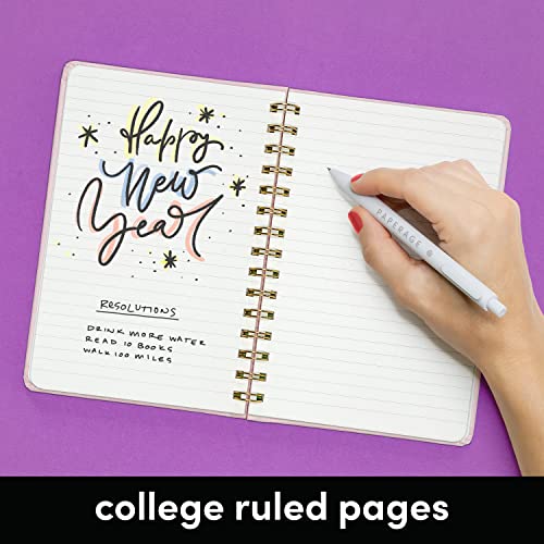 3 Pack Assorted Color Lined Journal Notebooks, Spiral Bound, Hardcover (5.5 in x 8 in)