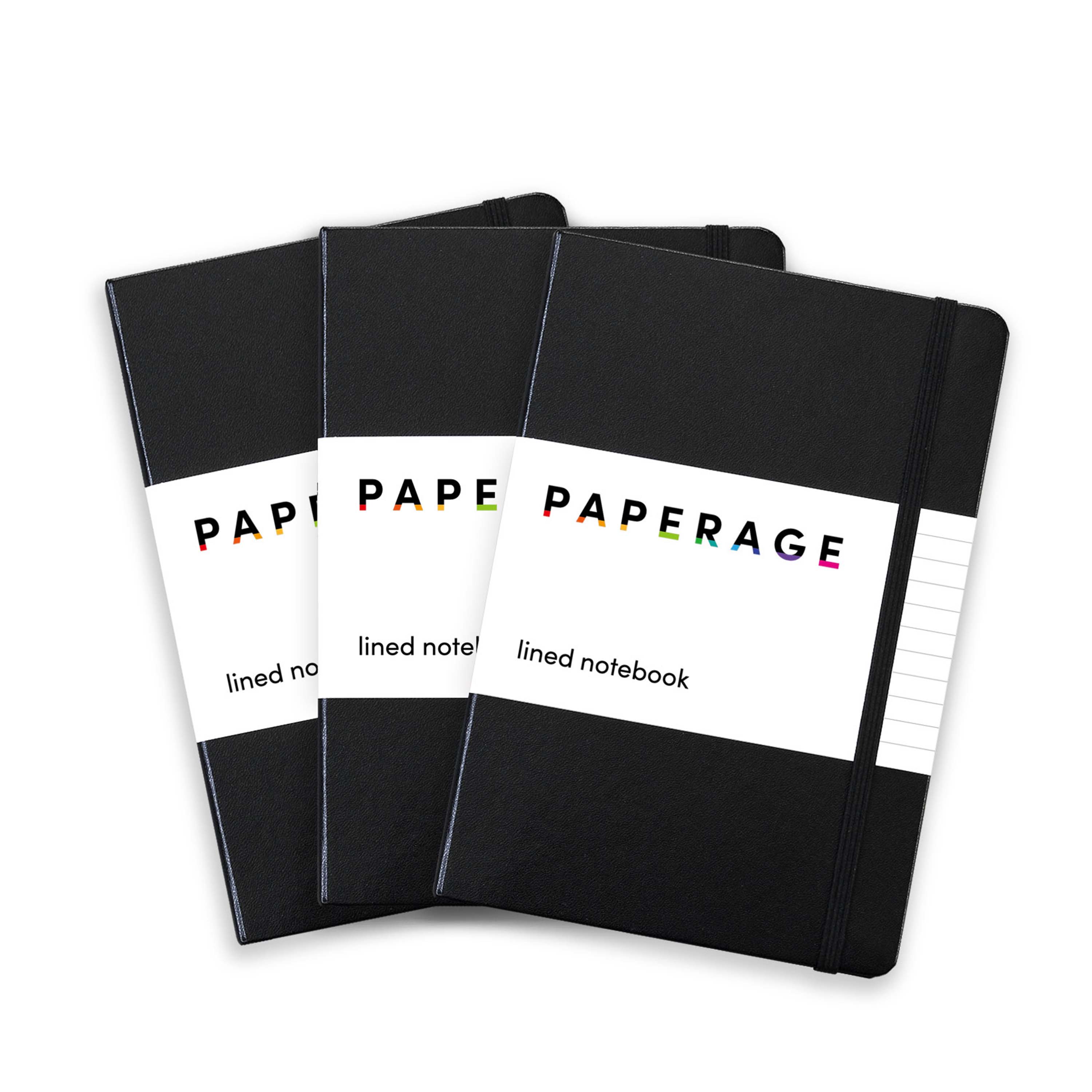3 Pack Lined Journal Notebooks, Hardcover (5.6 in x 8 in)