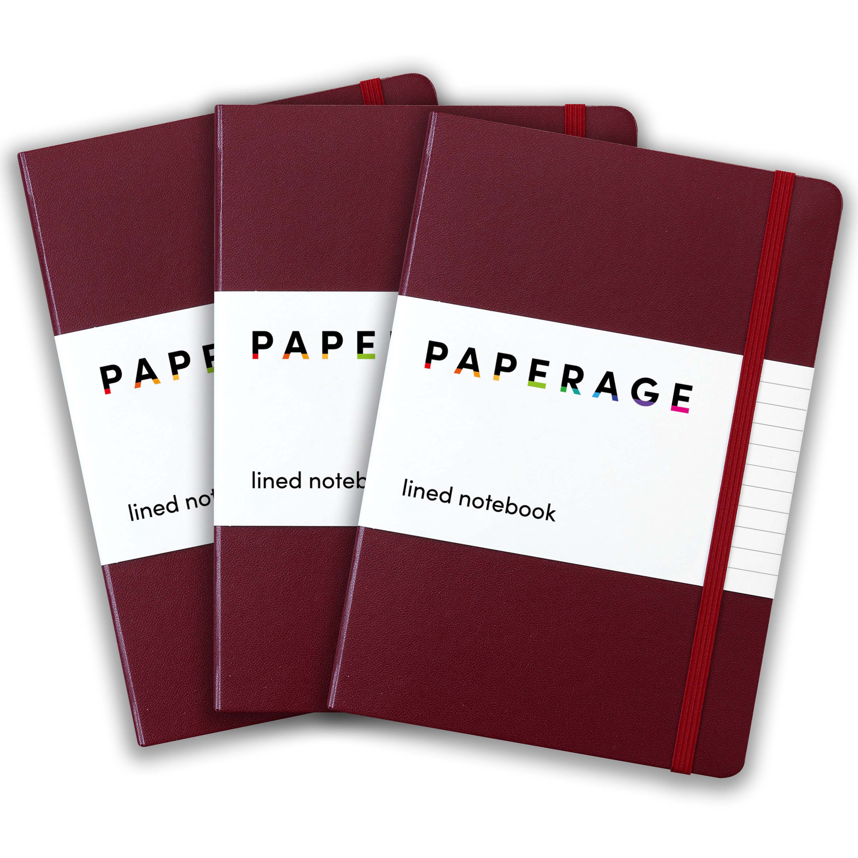 3 Pack Lined Journal Notebooks, Hardcover (5.6 in x 8 in)