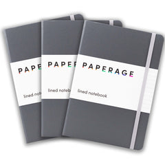 3 Pack Lined Journal Notebooks, Hardcover (5.6 in x 8 in)