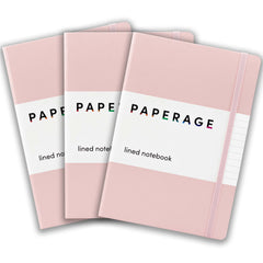 3 Pack Lined Journal Notebooks, Hardcover (5.6 in x 8 in)