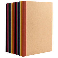 12 Pack Rainbow Spine Kraft Cover Composition Notebooks, Softcover (5.75 in x 8 in)