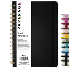Lined Journal Notebook, Spiral Bound, Hardcover (5.5 in x 8 in)