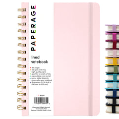 Lined Journal Notebook, Spiral Bound, Hardcover (5.5 in x 8 in)