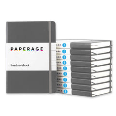 10 Pack Lined Journal Notebooks, Hardcover, (5.6 in x 8 in)
