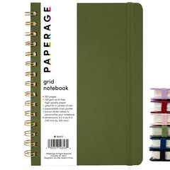 Graph Paper (Grid) Journal Notebook, Spiral Bound, Hardcover (5.5 in x 8 in)