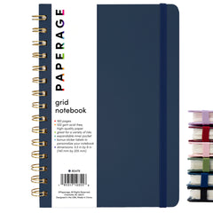 Graph Paper (Grid) Journal Notebook, Spiral Bound, Hardcover (5.5 in x 8 in)