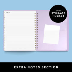 2026 Spiral Planner, Weekly & Monthly Layouts with Notes – Medium or Large Size