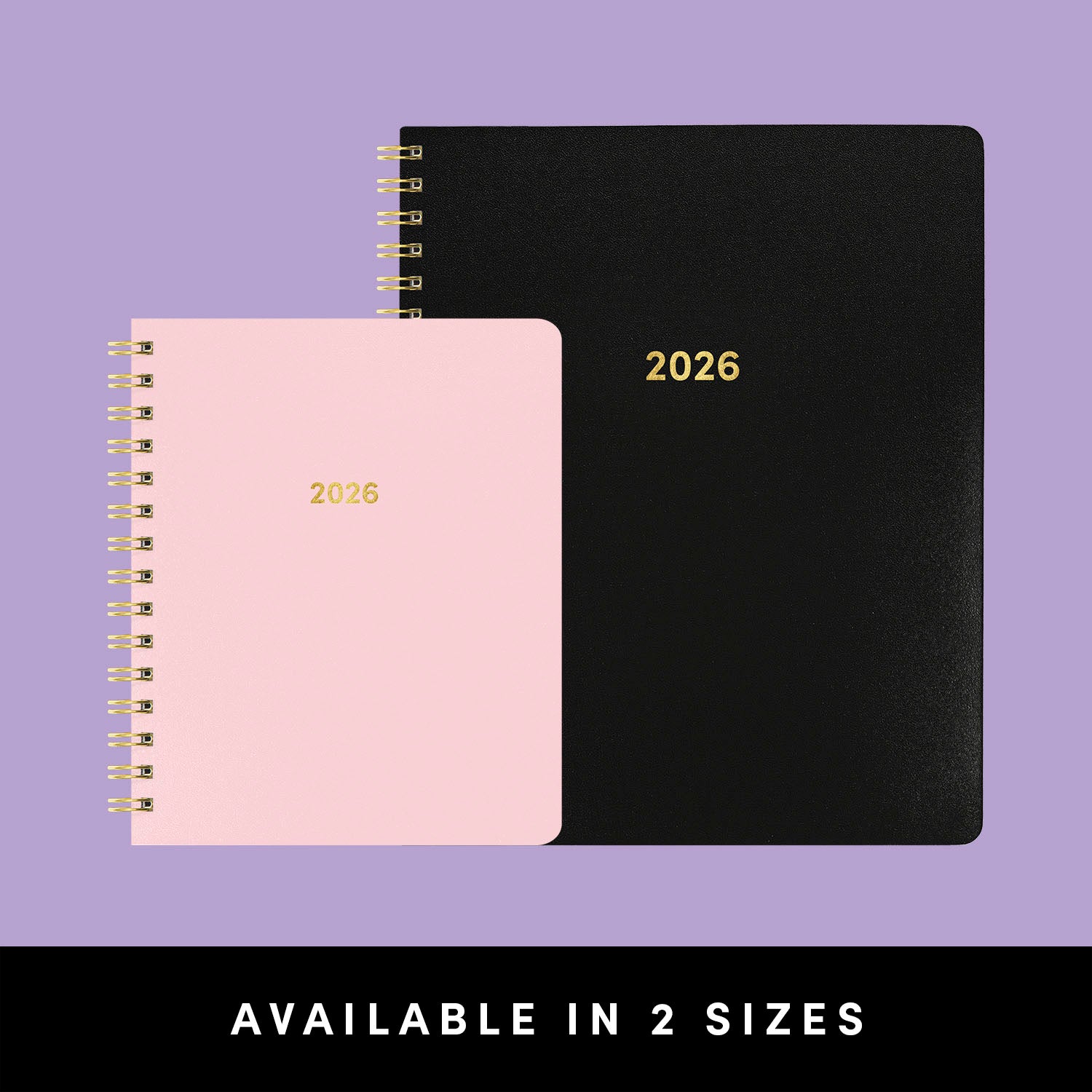 2026 Spiral Planner, Weekly & Monthly Layouts with Notes – Medium or Large Size