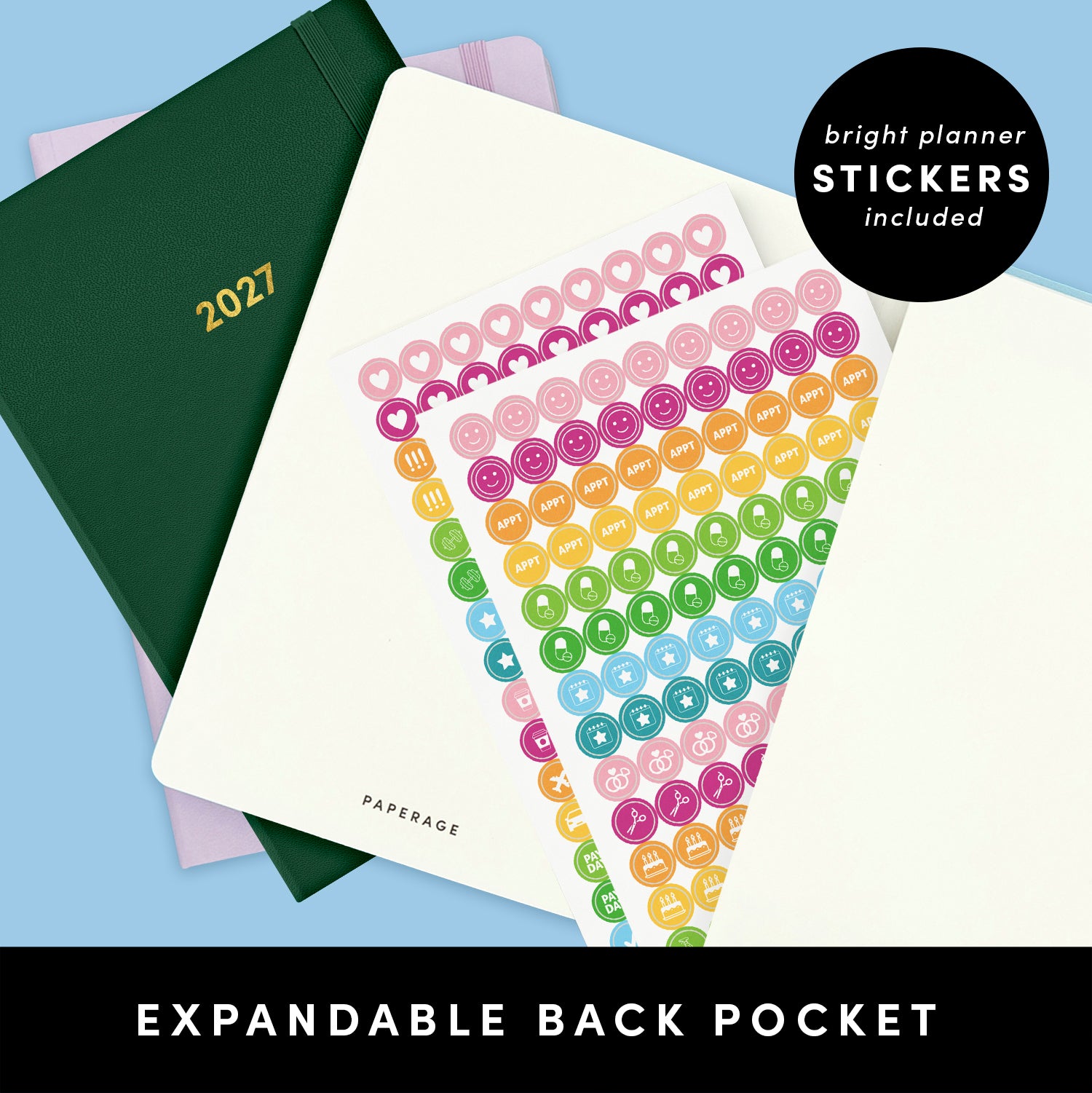 2027 Hardcover Weekly & Monthly Planner, (January 2027 - December 2027), 5.6 in x 8 in