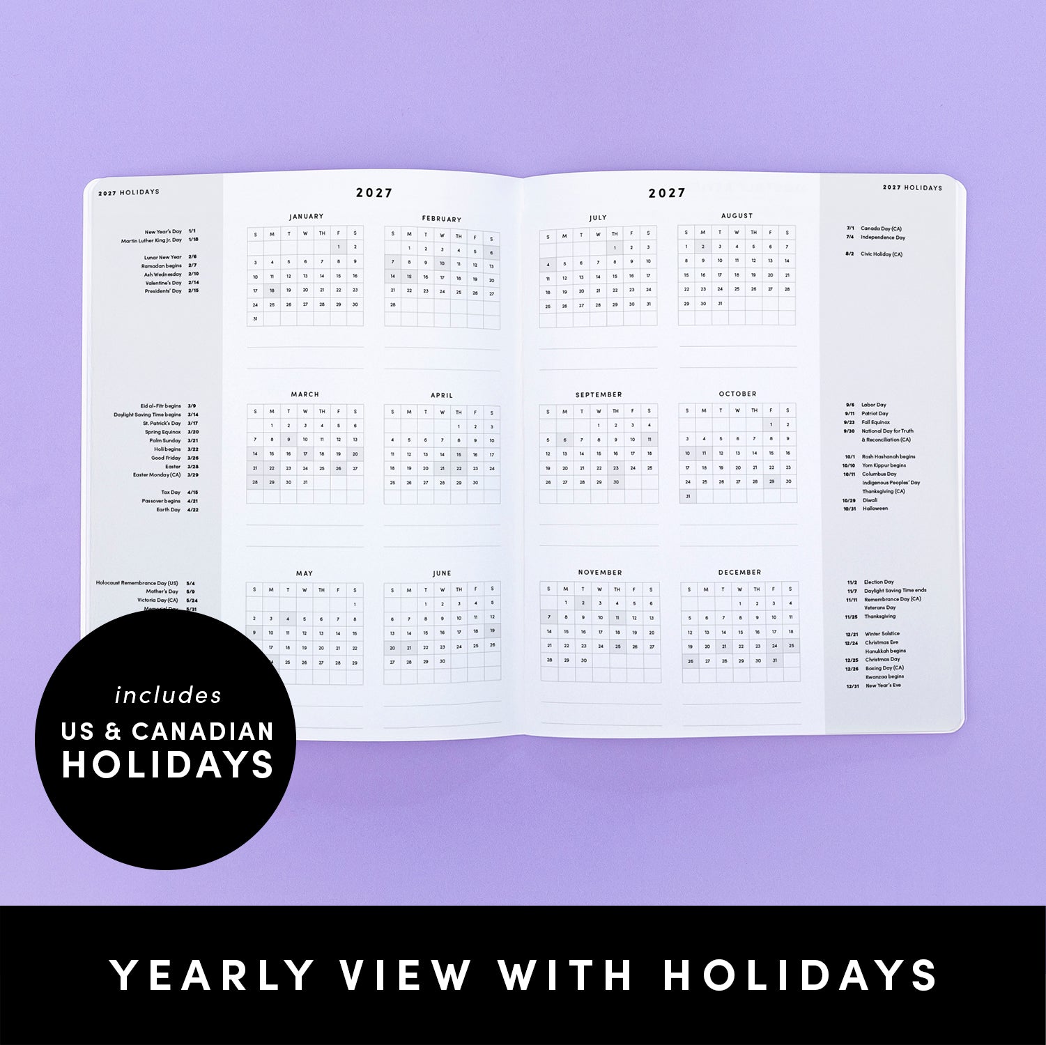 2027 Stitchbound Large Monthly Planner, 8