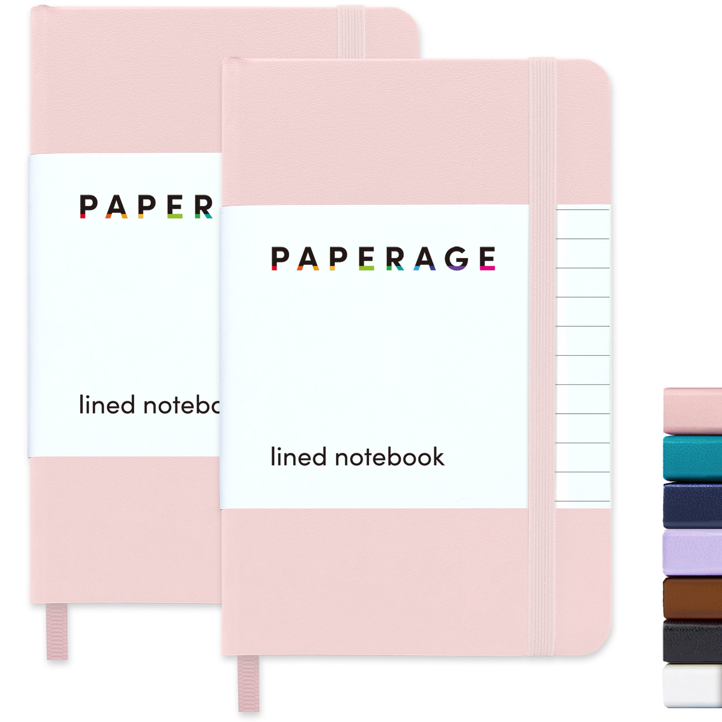 2 Pack Pocket Lined Journal Notebook, Hardcover (3.7 in x 5.6 in)