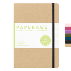 PAPERAGE Recycled Lined Journal Notebook, 160 Pages, Medium 5.6 inches x 8 inches - 100 GSM Thick Paper, Hardcover