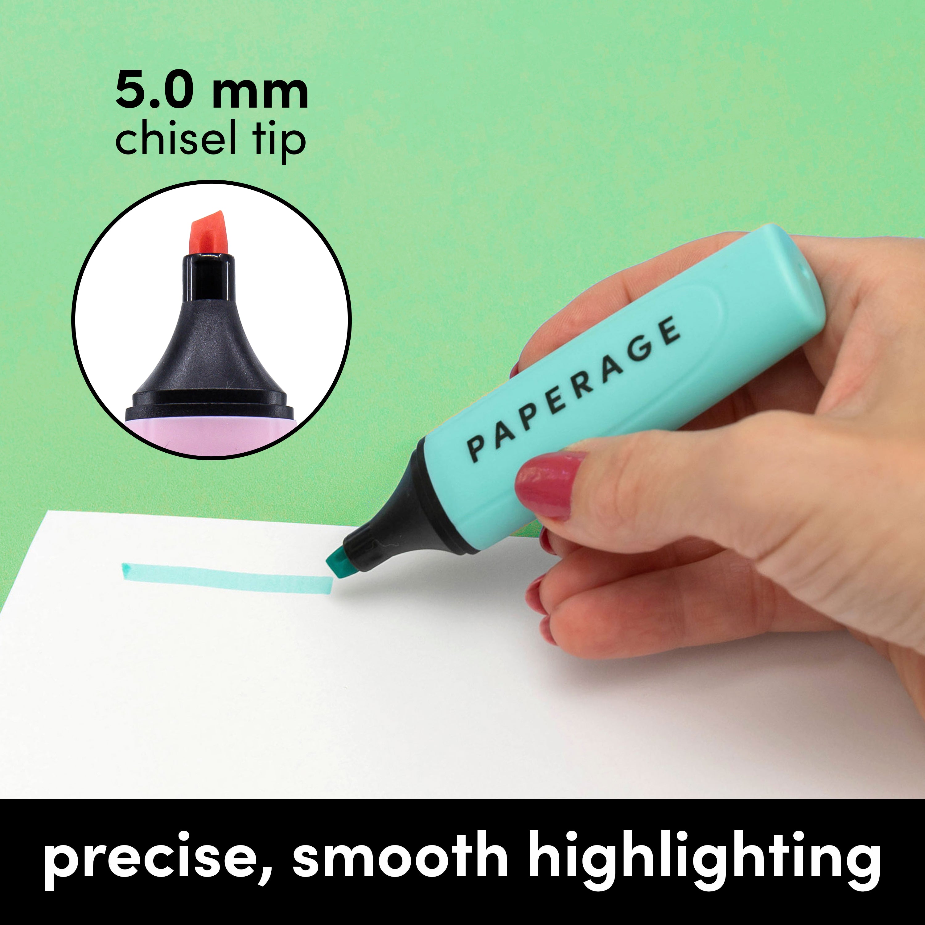 Pastel Recycled Highlighters (Broad Chisel Tip)