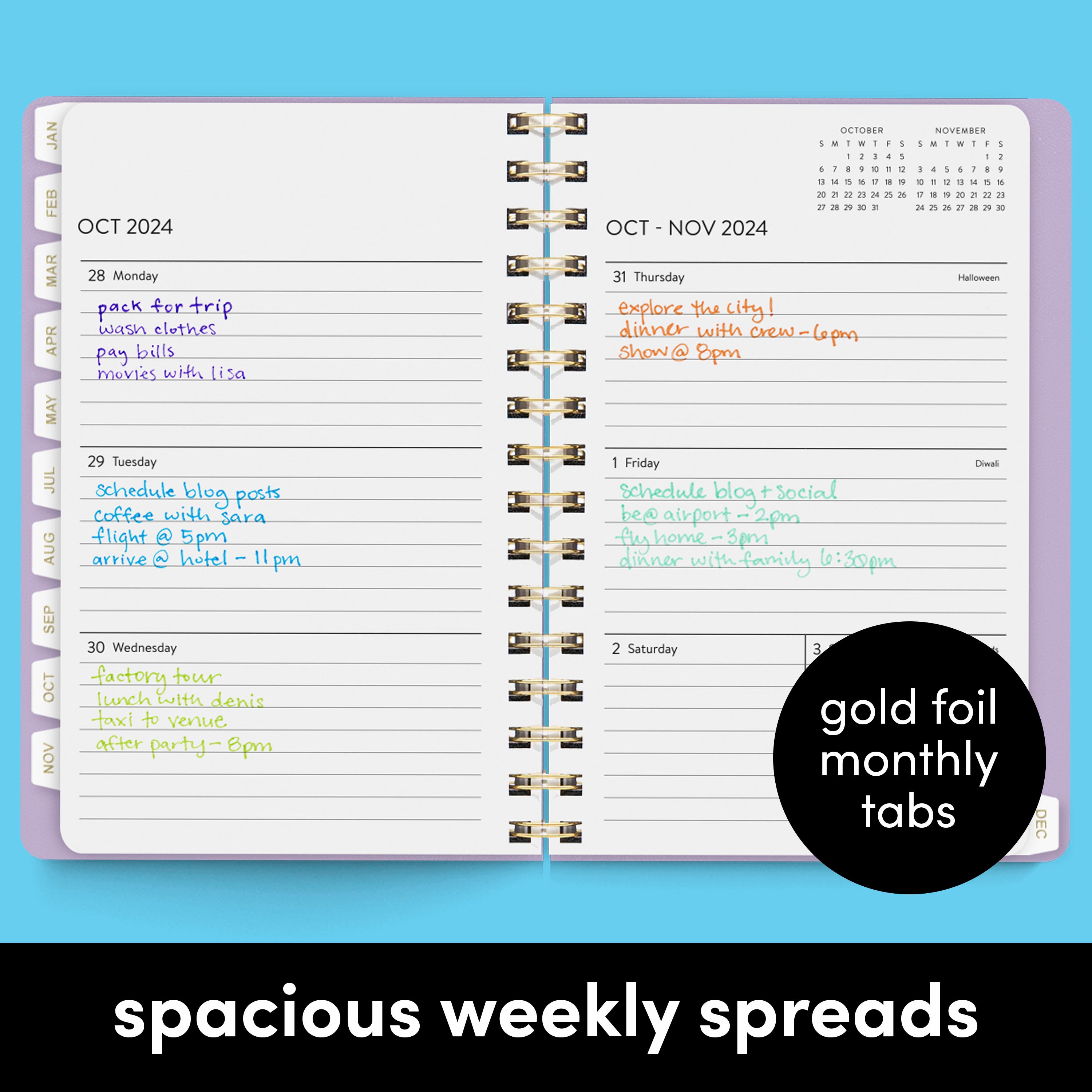 2024 Small Weekly & Monthly Planner (5.5 in x 8 in)