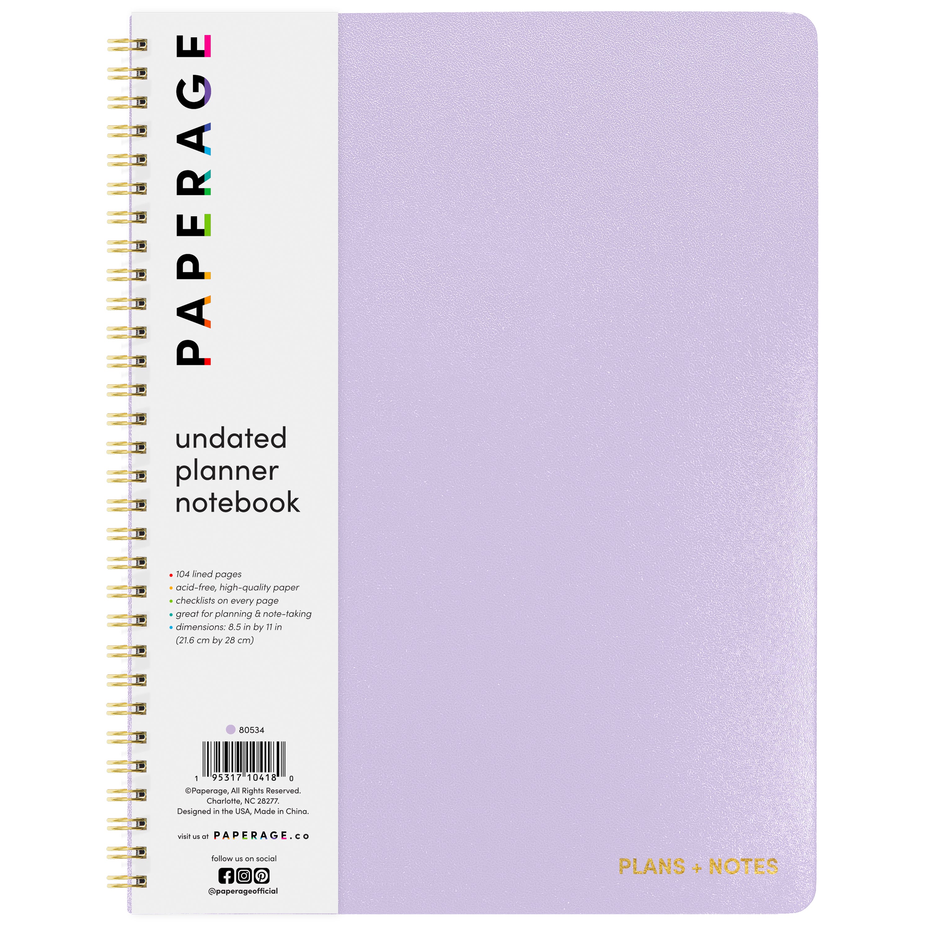 2 Pack Top Spiral-Bound Sketchbooks, Hardcover (8.5 in x 11 in) – Paperage