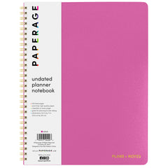 Undated Planner Notebook, Spiral Bound Softcover (8.5 in x 11 in)