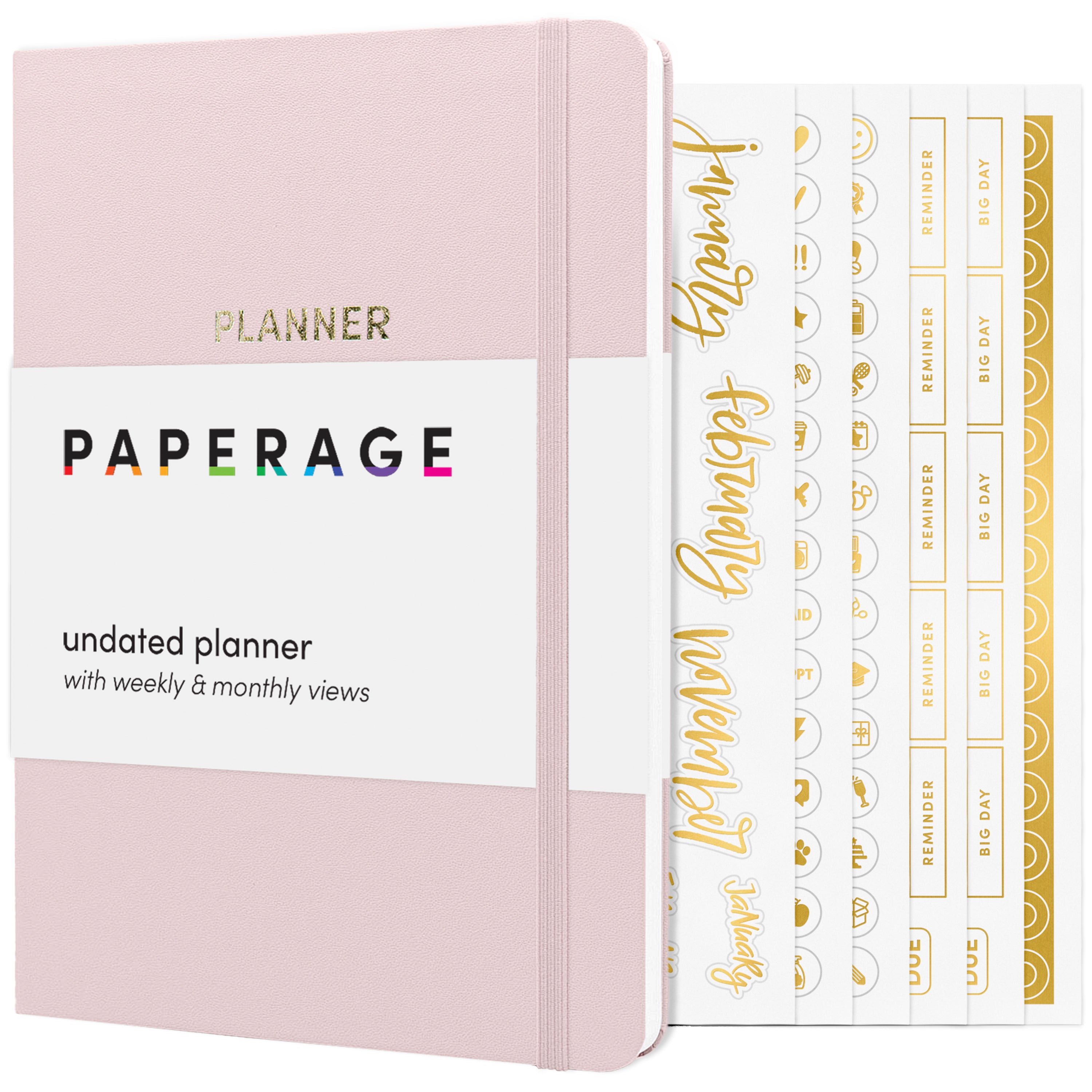 Undated Hardcover Weekly & Monthly Planner (5.7 in x 8 in)