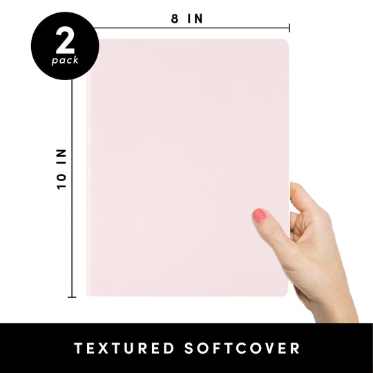2 Pack Notebooks, Stitchbound, Softcover (Lined or Blank, 7.5 in x 9.5 in)