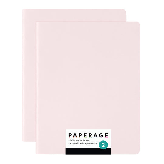 2 Pack Notebooks, Stitchbound, Softcover (Lined or Blank, 7.5 in x 9.5 in)