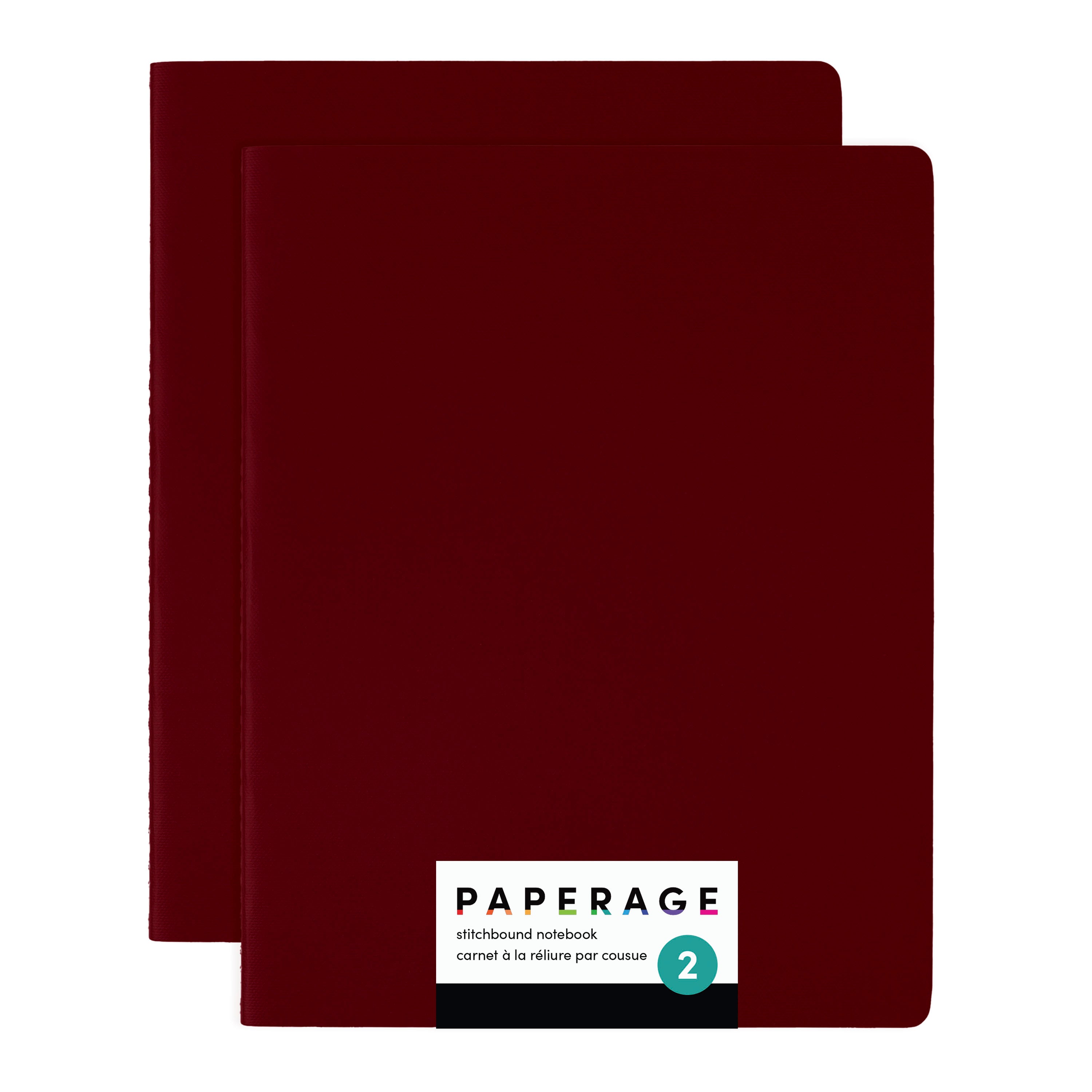 2 Pack Notebooks, Stitchbound, Softcover (Lined or Blank, 7.5 in x 9.5 in)