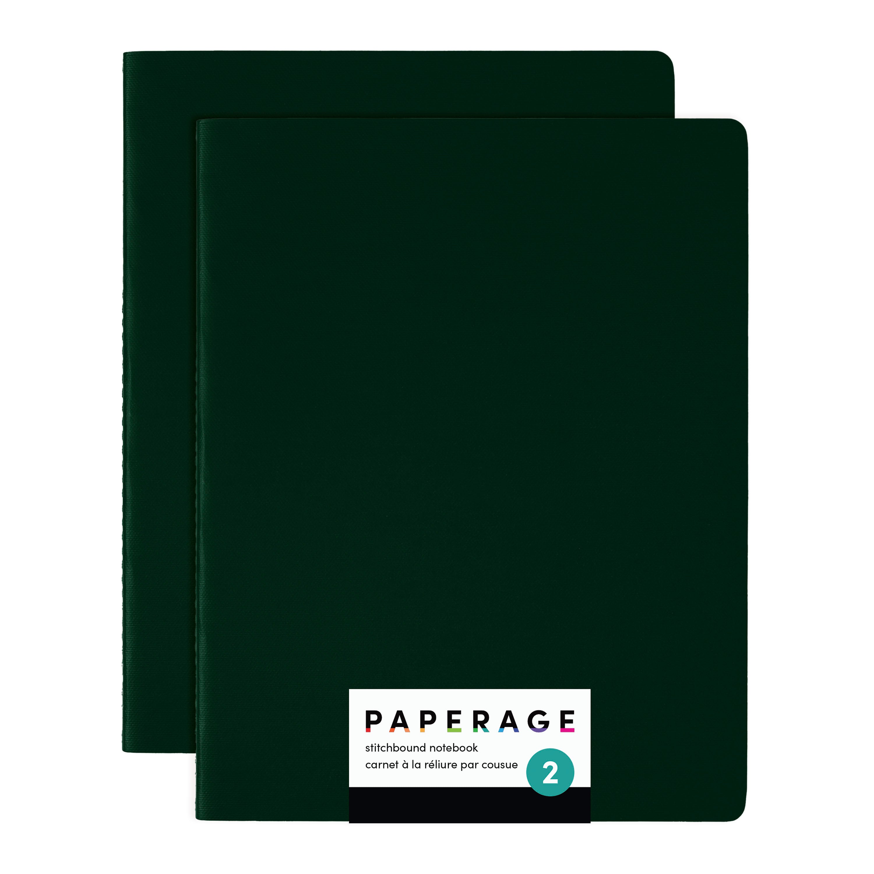 2 Pack Notebooks, Stitchbound, Softcover (Lined or Blank, 7.5 in x 9.5 in)