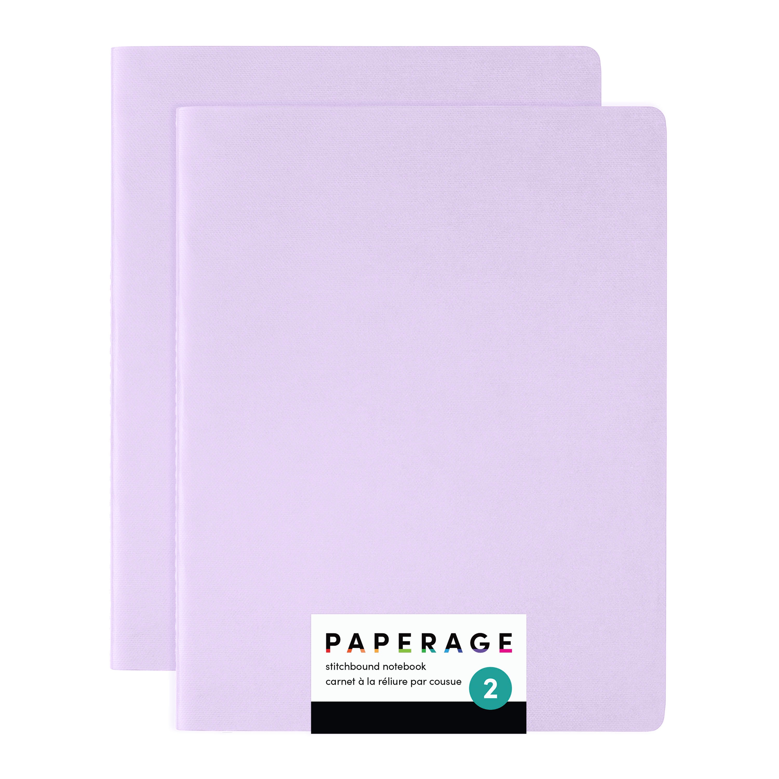 2 Pack Notebooks, Stitchbound, Softcover (Lined or Blank, 7.5 in x 9.5 in)