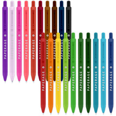 20 Pack Retractable Gel Pens (Rainbow, 0.7 mm, Medium Tip)