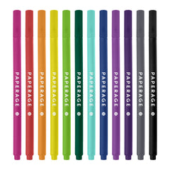 12 Pack Felt Tip Fine Line Marker Pens (0.4 mm Extra Fine Tip)