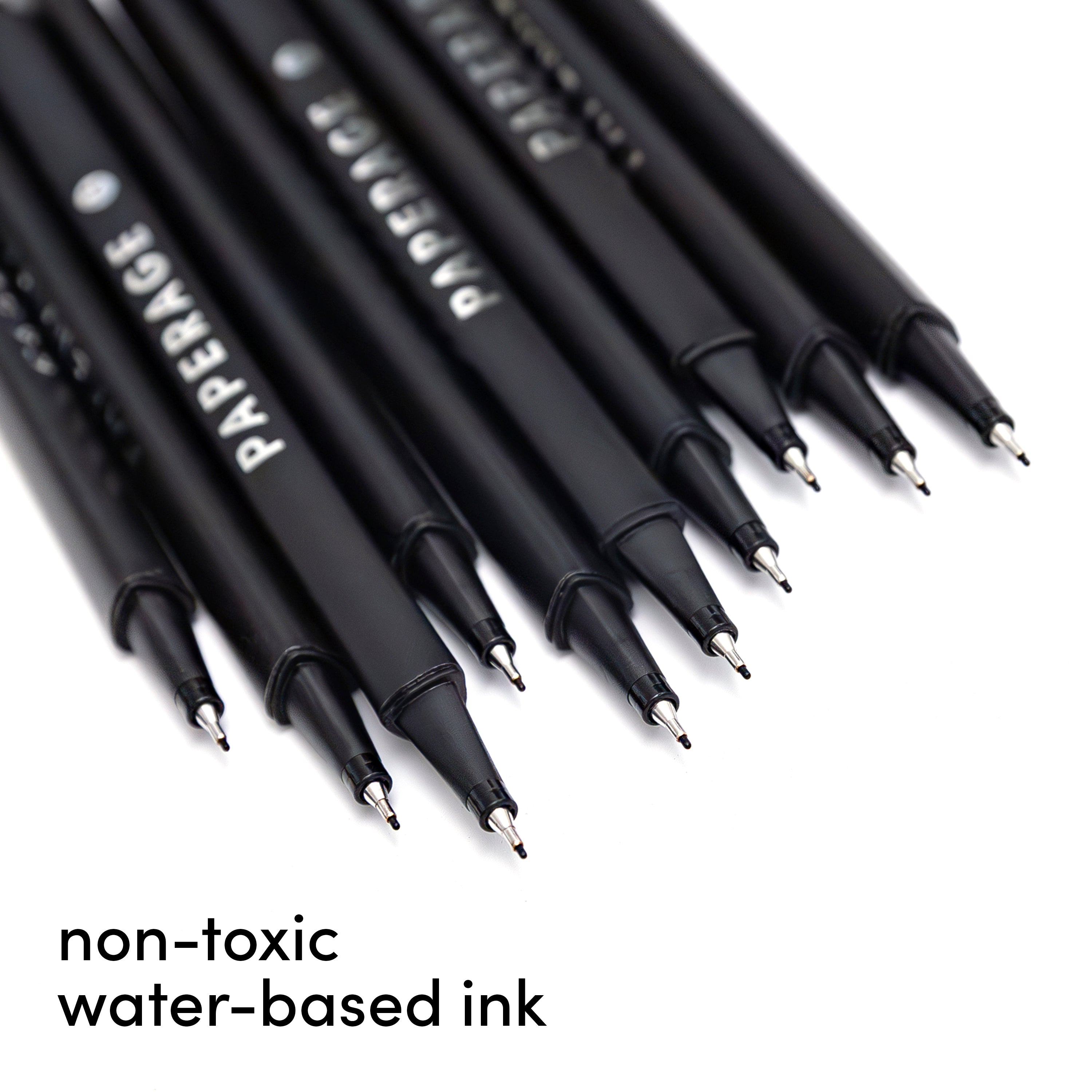 12 Pack Felt Tip Fine Line Marker Pens (0.4 mm Extra Fine Tip)