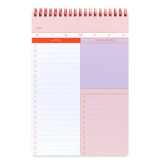 Undated Daily To-do List Planner Pad, Spiral Bound (6.5 in x 9.5 in)