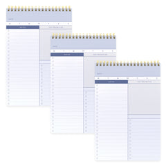 Undated Daily To-do List Planner Pad, Spiral Bound (6.5 in x 9.5 in)