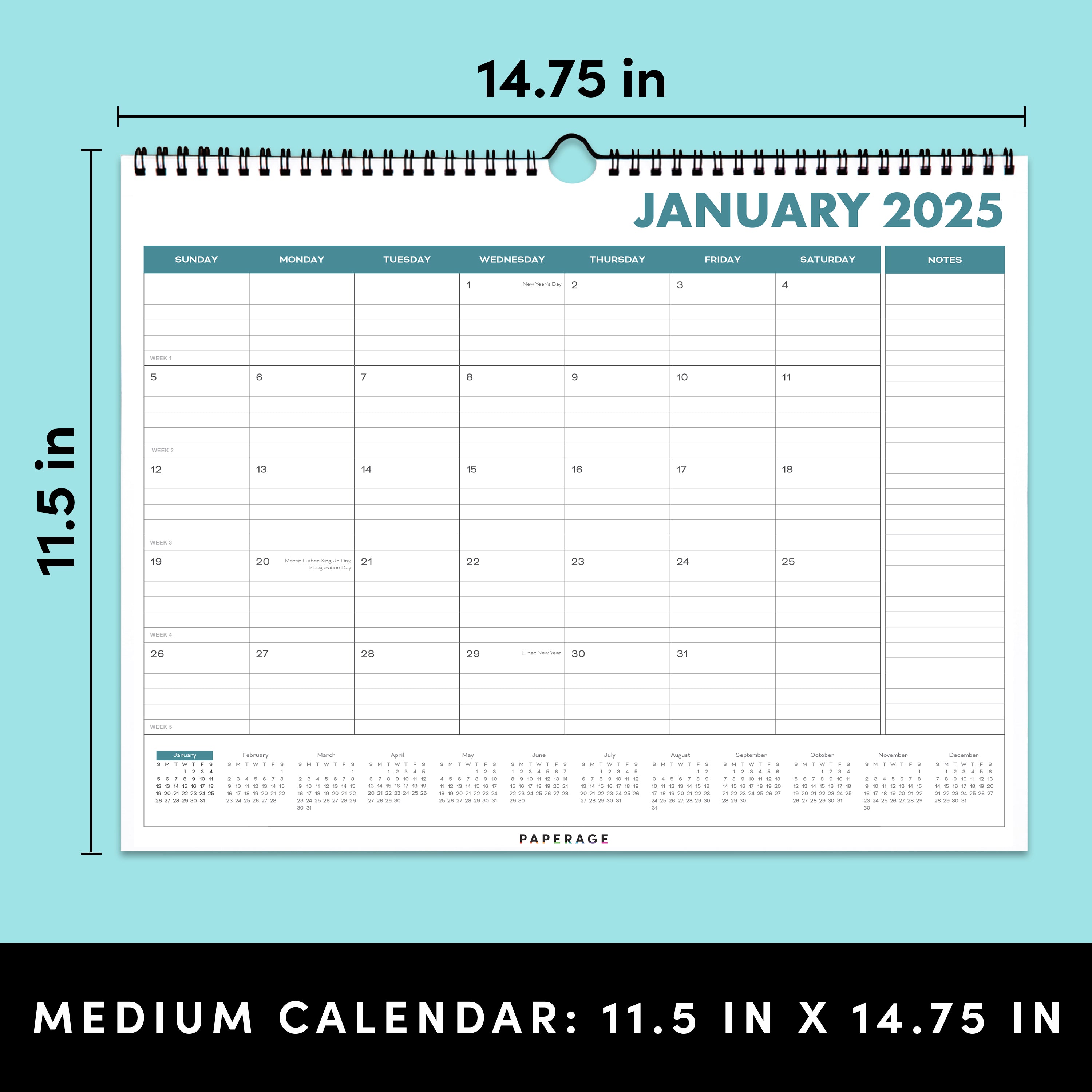 PAPERAGE  Calendar 2025