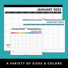 2025 3 Pack Medium Calendars, Minimalist Wall and Desk Calendars (11.5 in x 14.75 in)