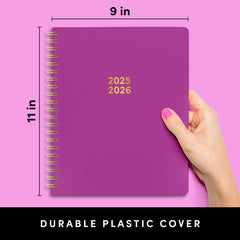 2025-2026 2 Year Planner, Spiral Bound, Flexible Cover (9 in x 11 in)