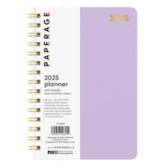 2025 Small Weekly & Monthly Planner, Spiral Bound, Flexible Cover (5.5 in x 8 in)