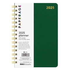 2025 Small Weekly & Monthly Planner, Spiral Bound, Flexible Cover (5.5 in x 8 in)