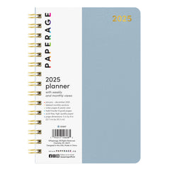 2025 Small Weekly & Monthly Planner, Spiral Bound, Flexible Cover (5.5 in x 8 in)