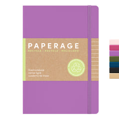 PAPERAGE Recycled Lined Journal Notebook, 160 Pages, Medium 5.6 inches x 8 inches - 100 GSM Thick Paper, Hardcover