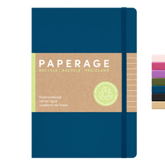 PAPERAGE Recycled Lined Journal Notebook, 160 Pages, Medium 5.6 inches x 8 inches - 100 GSM Thick Paper, Hardcover