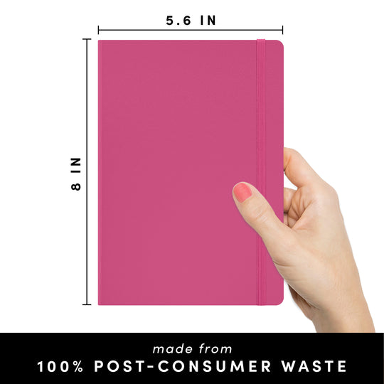 Recycled Blank Journal Notebook, Hardcover (5.6 in x 8 in)